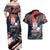 Serbia Couples Matching Off Shoulder Maxi Dress and Hawaiian Shirt Wings of the Nation Crown of Heritage