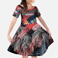 Serbia Family Matching Long Sleeve Bodycon Dress and Hawaiian Shirt Wings of the Nation Crown of Heritage