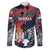 Serbia Family Matching Long Sleeve Bodycon Dress and Hawaiian Shirt Wings of the Nation Crown of Heritage