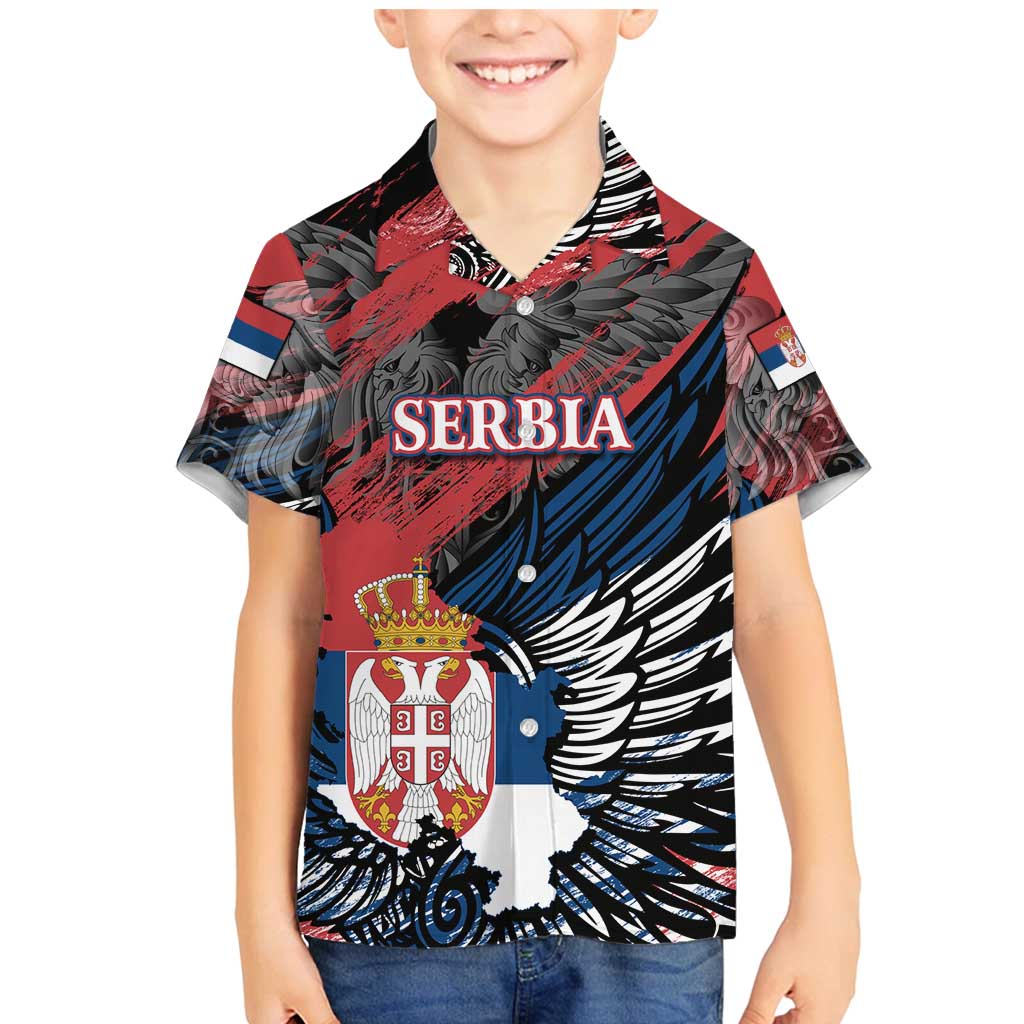 Serbia Family Matching Mermaid Dress and Hawaiian Shirt Wings of the Nation Crown of Heritage