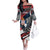Serbia Family Matching Off The Shoulder Long Sleeve Dress and Hawaiian Shirt Wings of the Nation Crown of Heritage