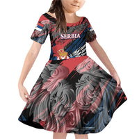 Serbia Family Matching Off Shoulder Short Dress and Hawaiian Shirt Wings of the Nation Crown of Heritage