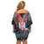 Serbia Family Matching Off Shoulder Short Dress and Hawaiian Shirt Wings of the Nation Crown of Heritage