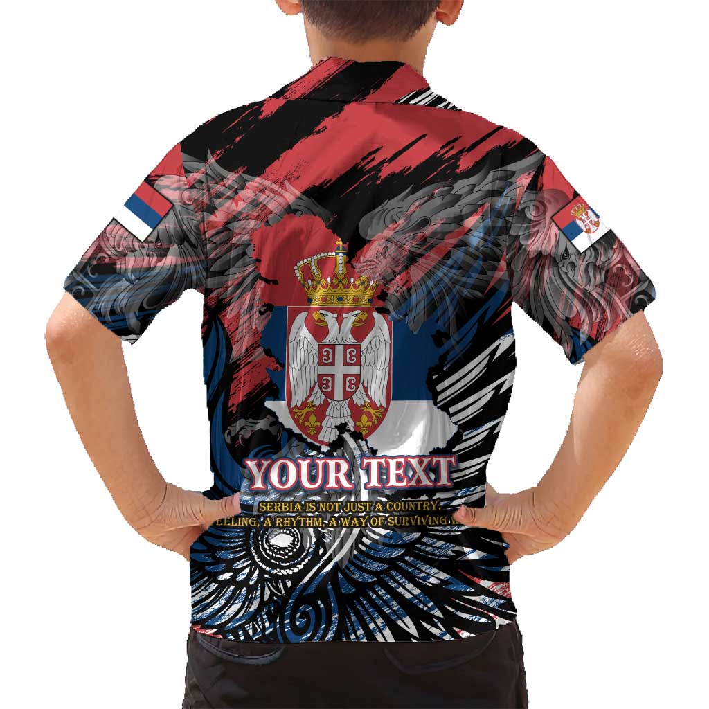 Serbia Family Matching Puletasi and Hawaiian Shirt Wings of the Nation Crown of Heritage