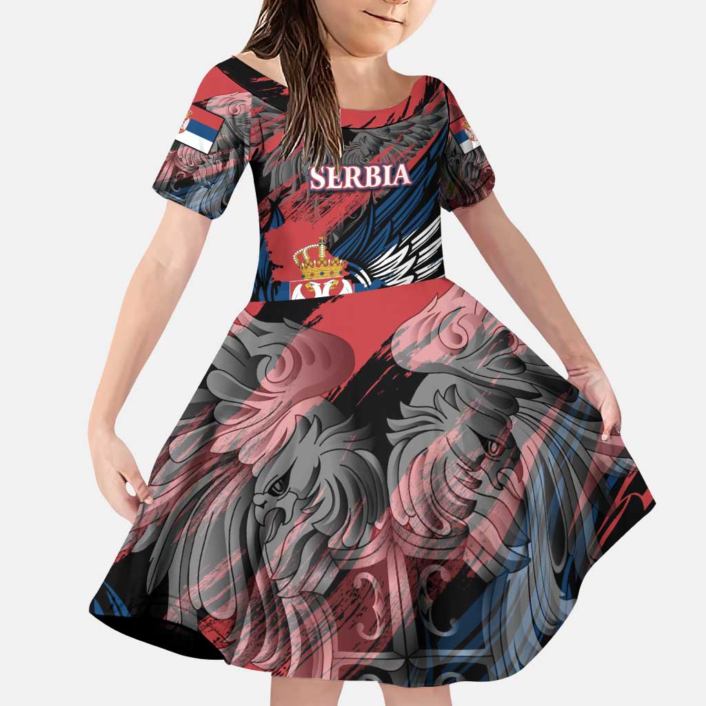 Serbia Family Matching Puletasi and Hawaiian Shirt Wings of the Nation Crown of Heritage