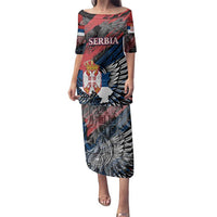 Serbia Family Matching Puletasi and Hawaiian Shirt Wings of the Nation Crown of Heritage