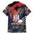 Serbia Family Matching Short Sleeve Bodycon Dress and Hawaiian Shirt Wings of the Nation Crown of Heritage