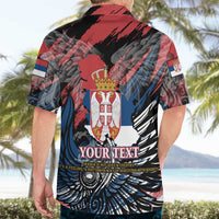 Serbia Hawaiian Shirt Wings of the Nation Crown of Heritage