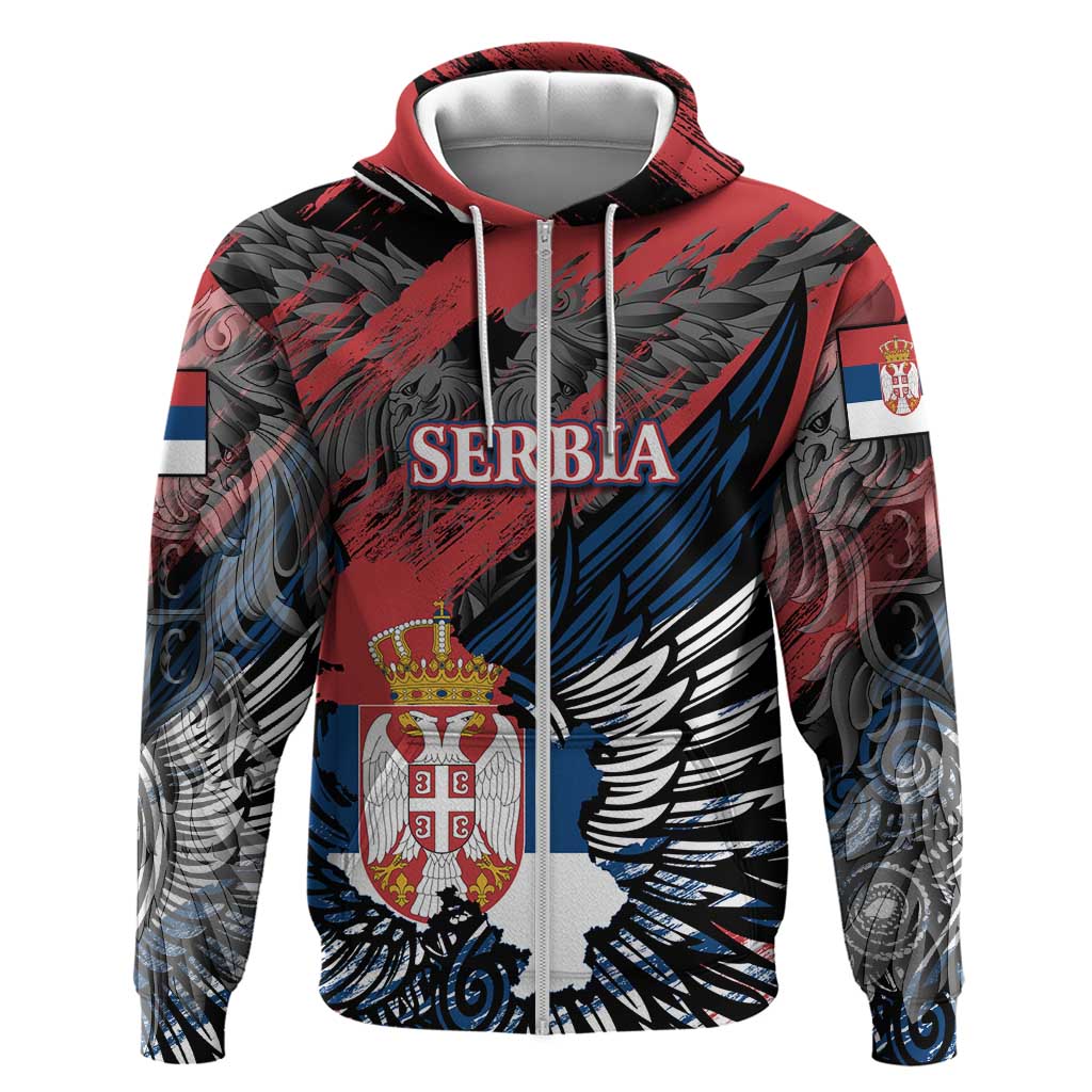 Serbia Hoodie Wings of the Nation Crown of Heritage