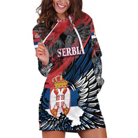 Serbia Hoodie Dress Wings of the Nation Crown of Heritage