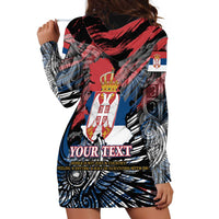 Serbia Hoodie Dress Wings of the Nation Crown of Heritage