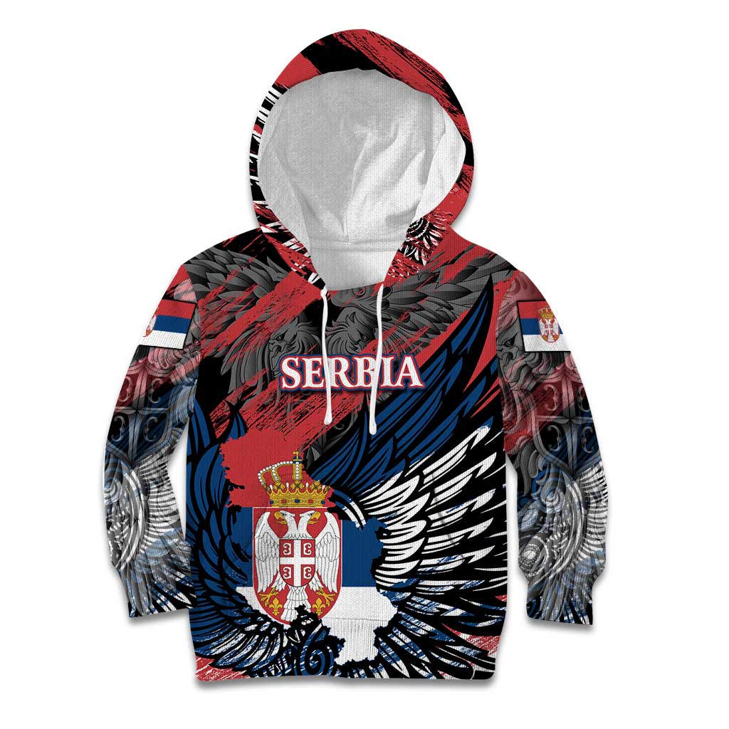 Serbia Kid Hoodie Wings of the Nation Crown of Heritage