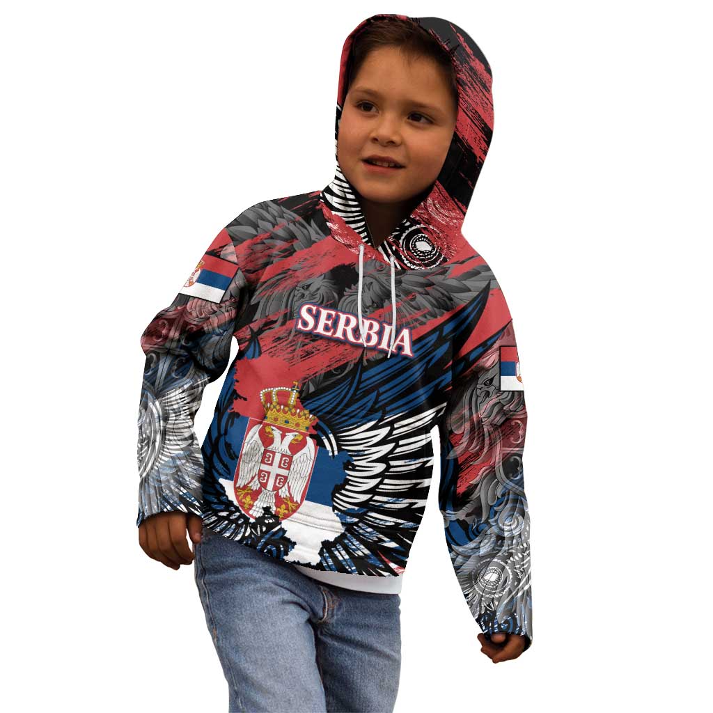 Serbia Kid Hoodie Wings of the Nation Crown of Heritage