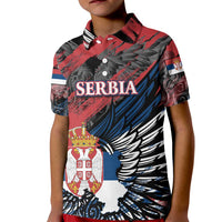 Serbia Kid Polo Shirt Wings of the Nation Crown of Heritage