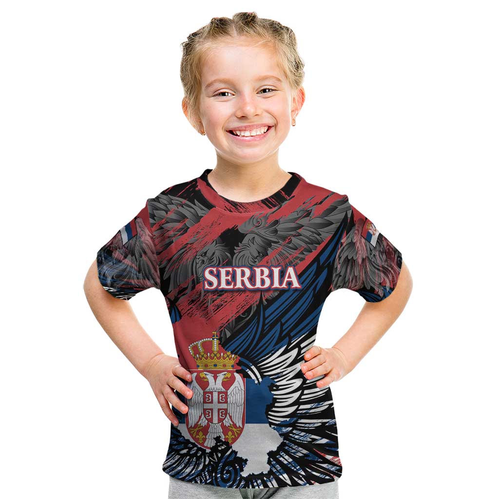 Serbia Kid T Shirt Wings of the Nation Crown of Heritage