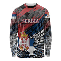Serbia Long Sleeve Shirt Wings of the Nation Crown of Heritage
