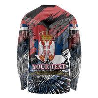 Serbia Long Sleeve Shirt Wings of the Nation Crown of Heritage