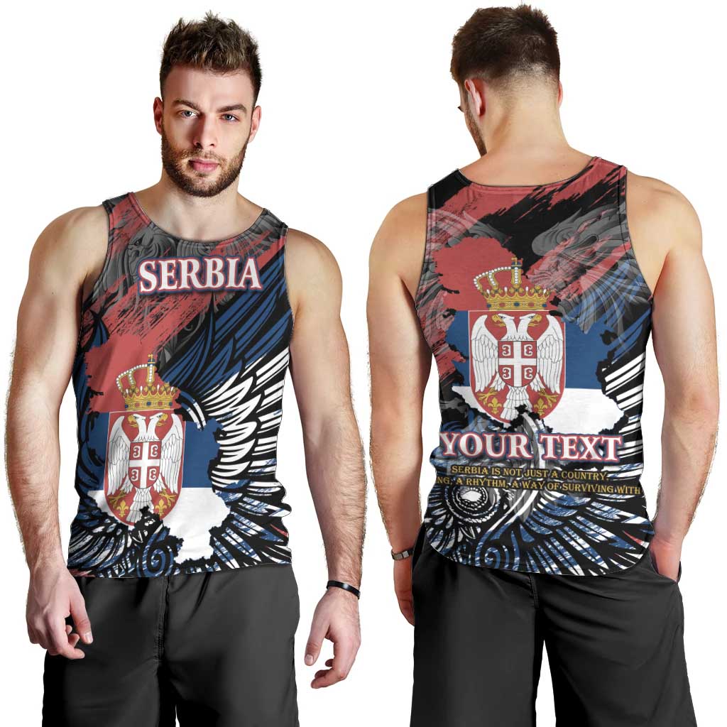 Serbia Men Tank Top Wings of the Nation Crown of Heritage