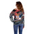 Serbia Off Shoulder Sweater Wings of the Nation Crown of Heritage
