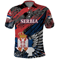 Serbia Polo Shirt Wings of the Nation Crown of Heritage