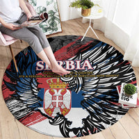 Serbia Round Carpet Wings of the Nation Crown of Heritage