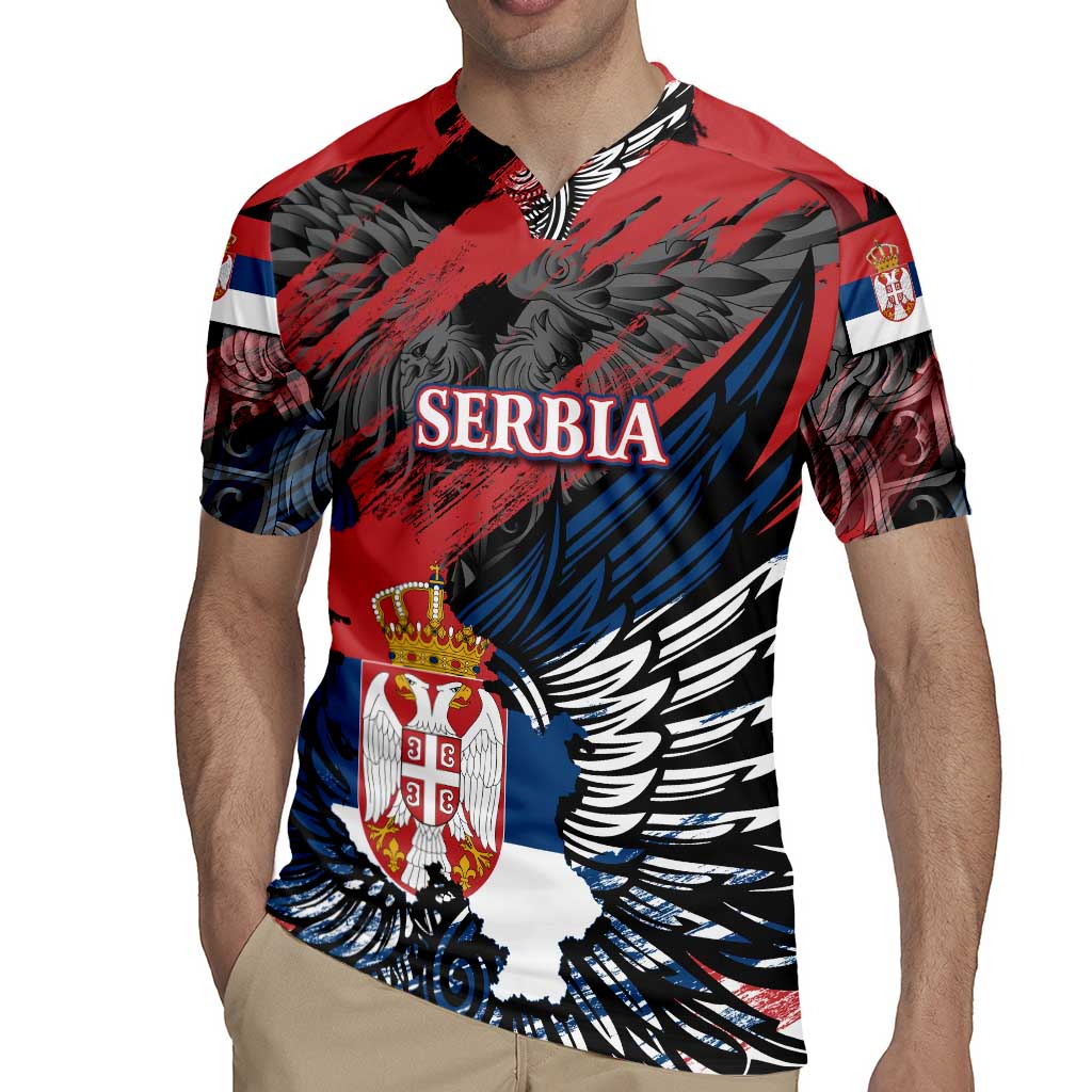 Serbia Rugby Jersey Wings of the Nation Crown of Heritage