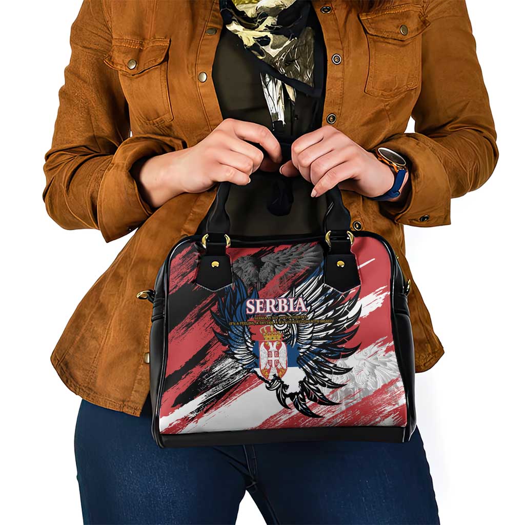 Serbia Shoulder Handbag Wings of the Nation Crown of Heritage