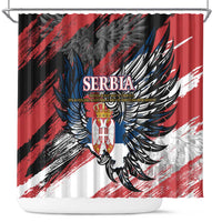 Serbia Shower Curtain Wings of the Nation Crown of Heritage