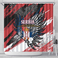 Serbia Shower Curtain Wings of the Nation Crown of Heritage