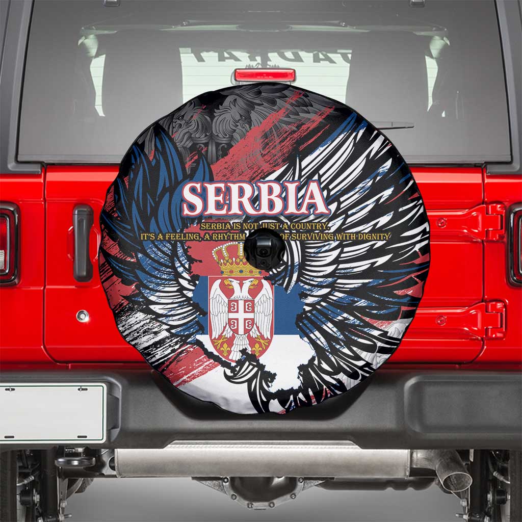 Serbia Spare Tire Cover Wings of the Nation Crown of Heritage