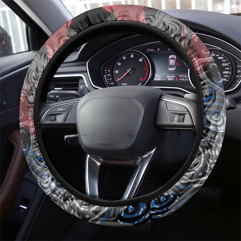 Serbia Steering Wheel Cover Wings of the Nation Crown of Heritage