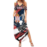 Serbia Summer Maxi Dress Wings of the Nation Crown of Heritage