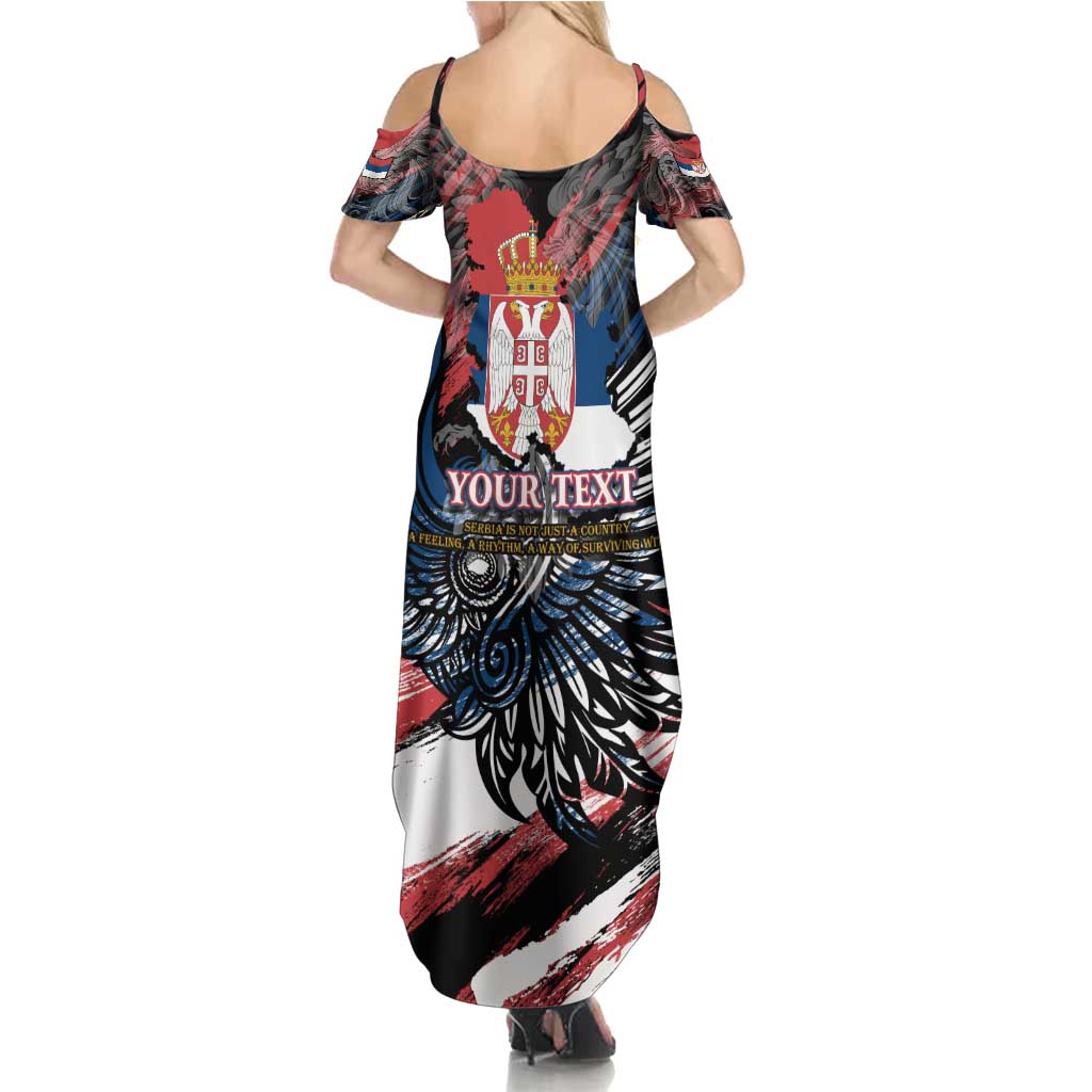 Serbia Summer Maxi Dress Wings of the Nation Crown of Heritage