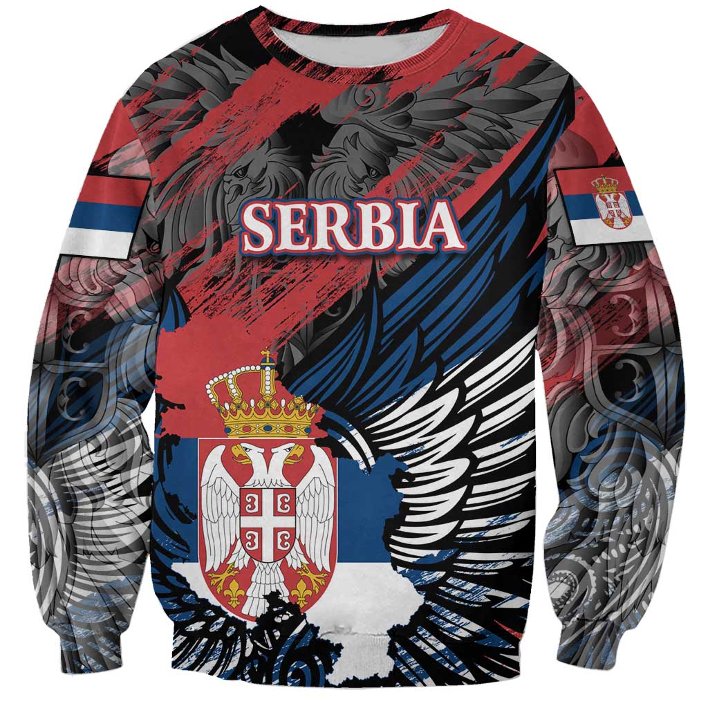 Serbia Sweatshirt Wings of the Nation Crown of Heritage