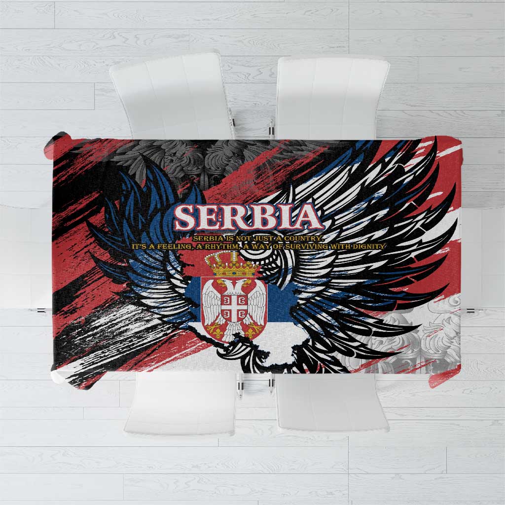 Serbia Tablecloth Wings of the Nation Crown of Heritage