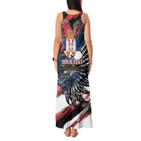 Serbia Tank Maxi Dress Wings of the Nation Crown of Heritage