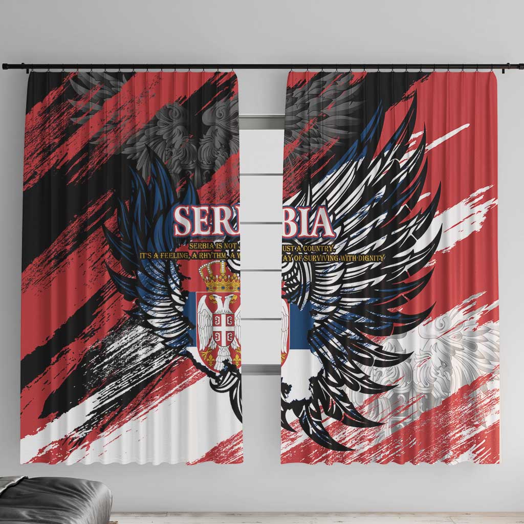 Serbia Window Curtain Wings of the Nation Crown of Heritage