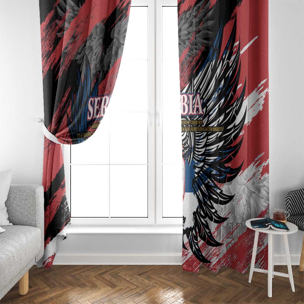 Serbia Window Curtain Wings of the Nation Crown of Heritage