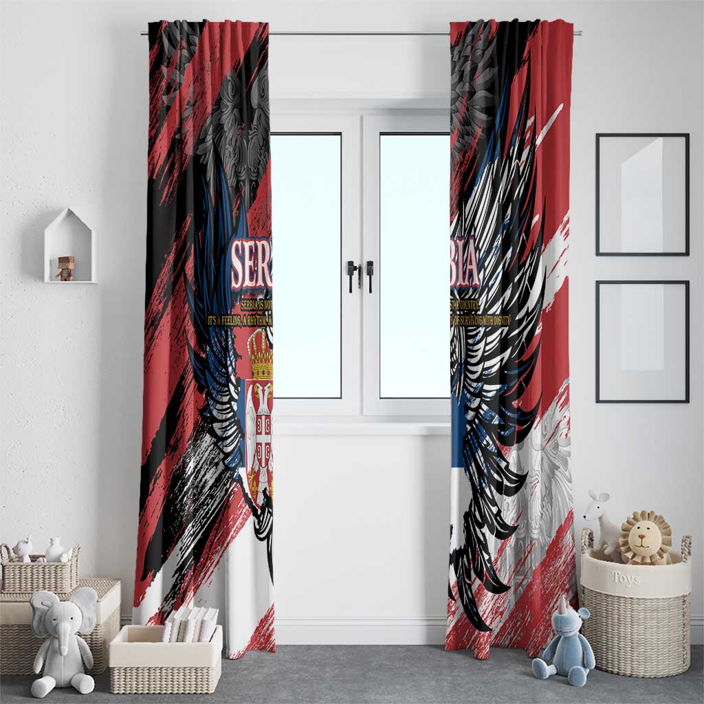Serbia Window Curtain Wings of the Nation Crown of Heritage