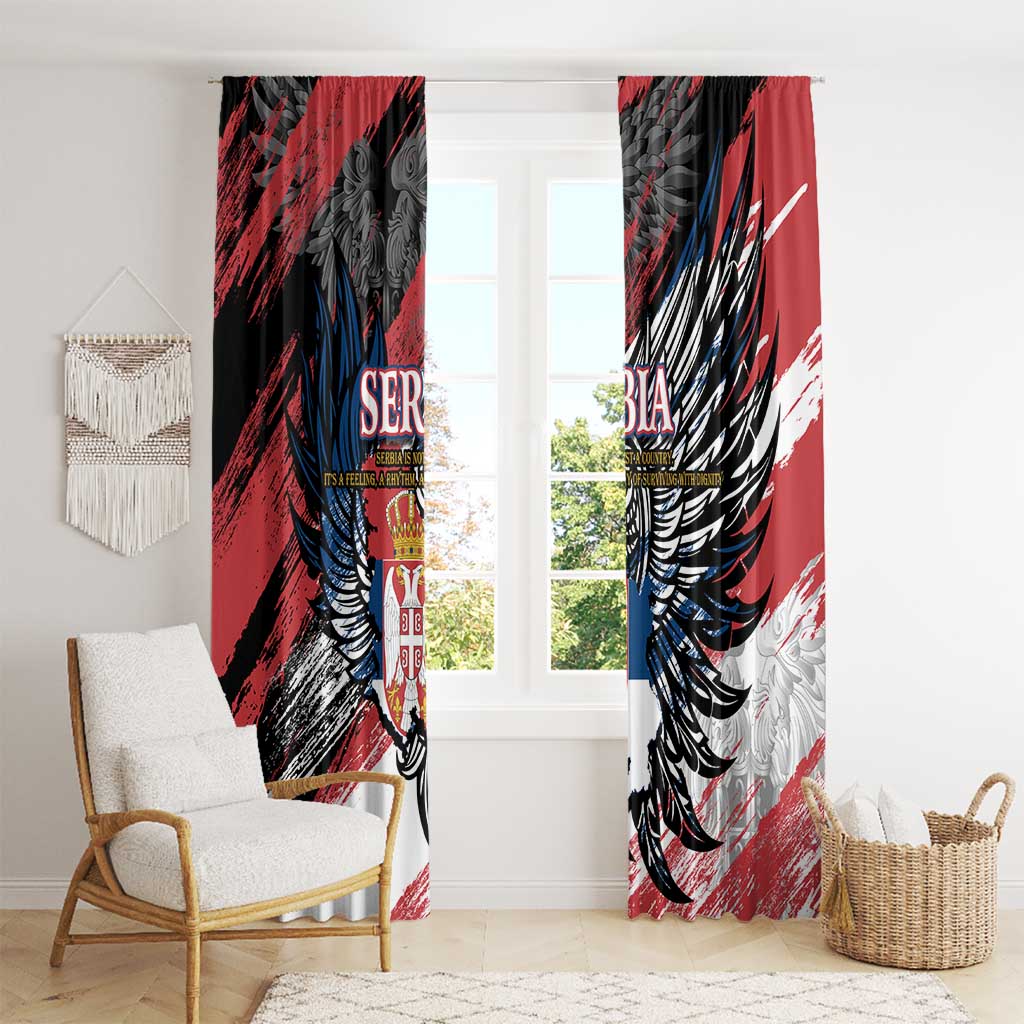 Serbia Window Curtain Wings of the Nation Crown of Heritage