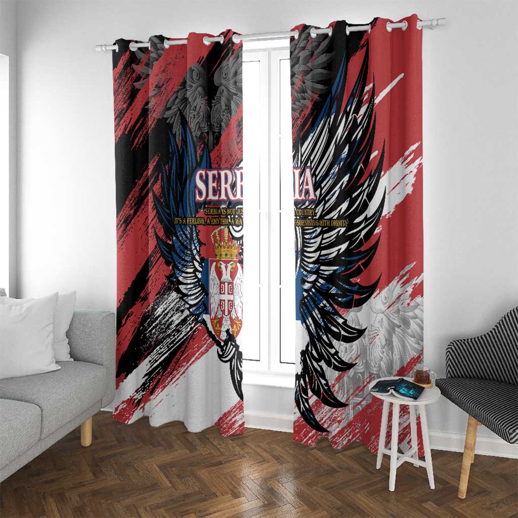 Serbia Window Curtain Wings of the Nation Crown of Heritage