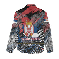 Serbia Women Casual Shirt Wings of the Nation Crown of Heritage