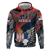 Serbia Zip Hoodie Wings of the Nation Crown of Heritage