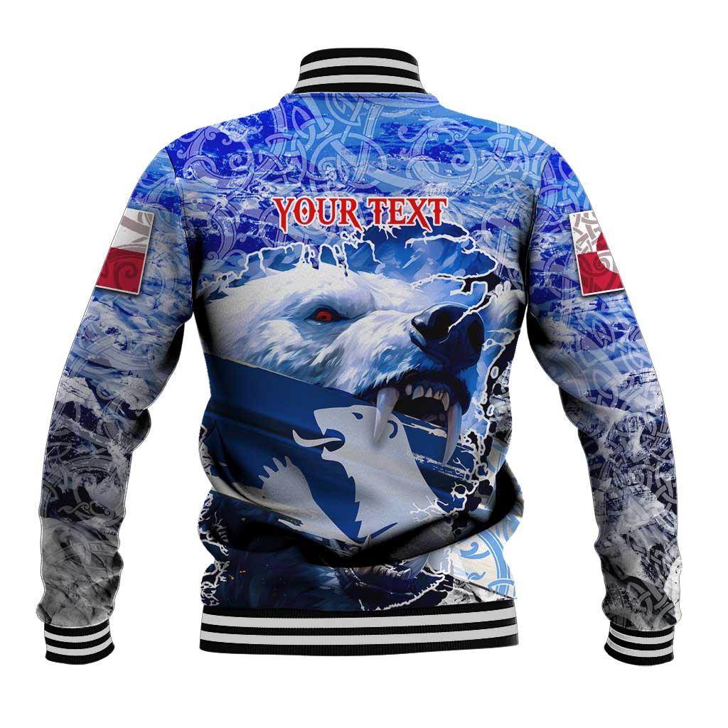 Greenland Baseball Jacket Polar Bear Power You Snow Much