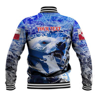 Greenland Baseball Jacket Polar Bear Power You Snow Much