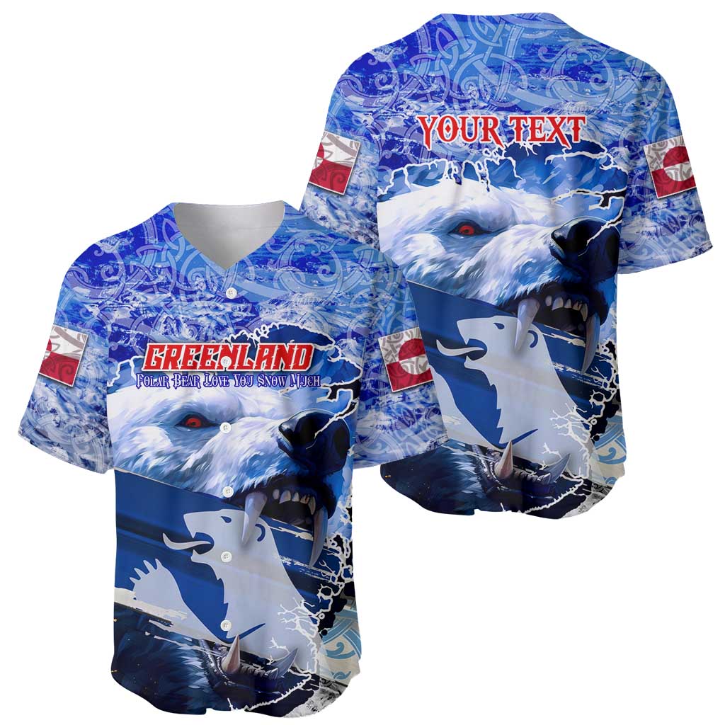 Greenland Baseball Jersey Polar Bear Power You Snow Much