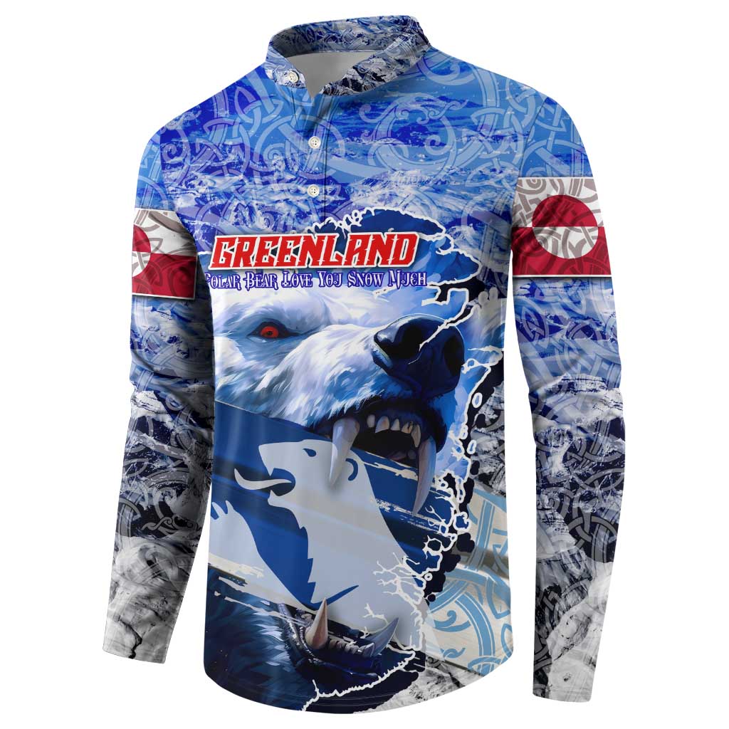 Greenland Button Sweatshirt Polar Bear Power You Snow Much