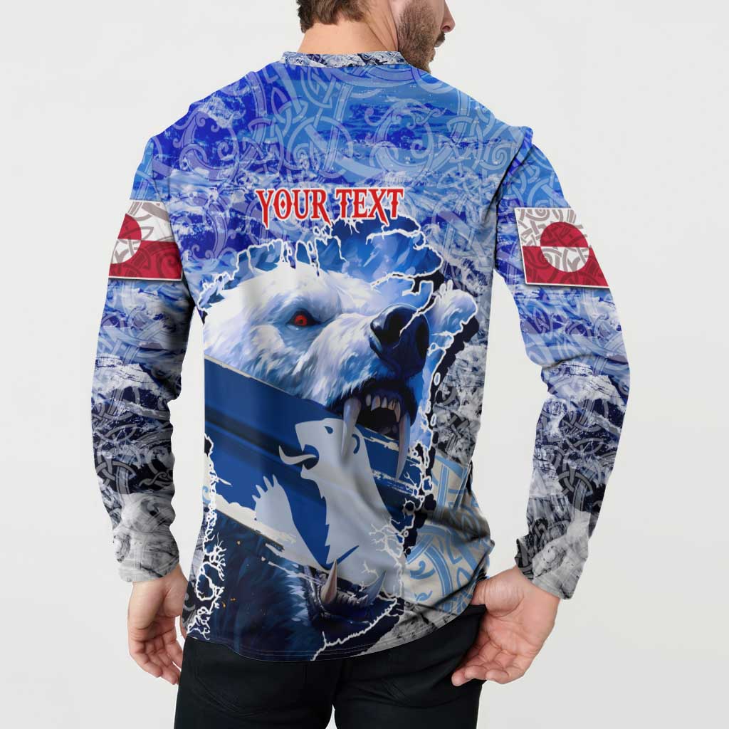 Greenland Button Sweatshirt Polar Bear Power You Snow Much