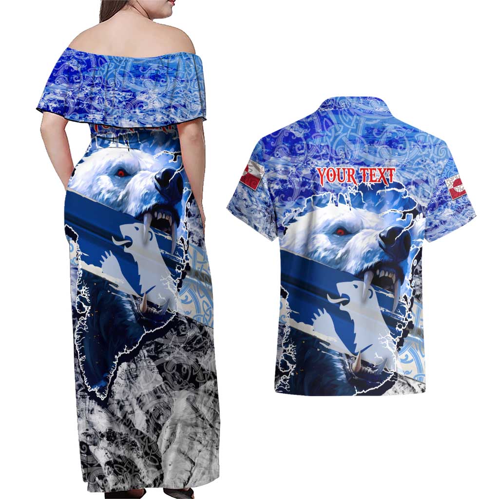 Greenland Couples Matching Off Shoulder Maxi Dress and Hawaiian Shirt Polar Bear Power You Snow Much
