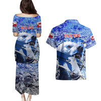 Greenland Couples Matching Puletasi and Hawaiian Shirt Polar Bear Power You Snow Much